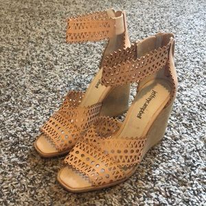 Jeffery Campbell Tan wedges - brand new
